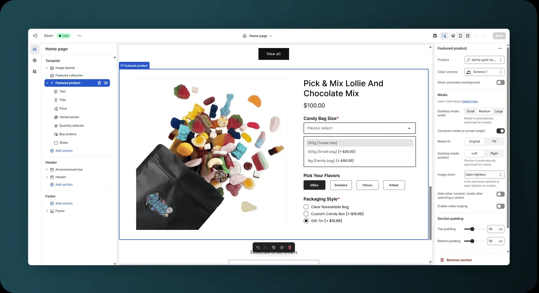File upload with cart preview